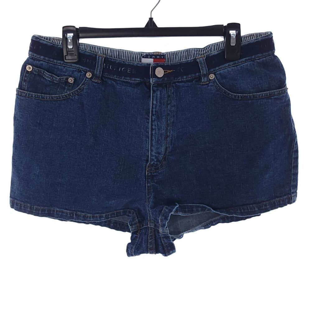 Tommy Hilfiger Womens Size 14 Stretch Blue Denim Jean Shorts